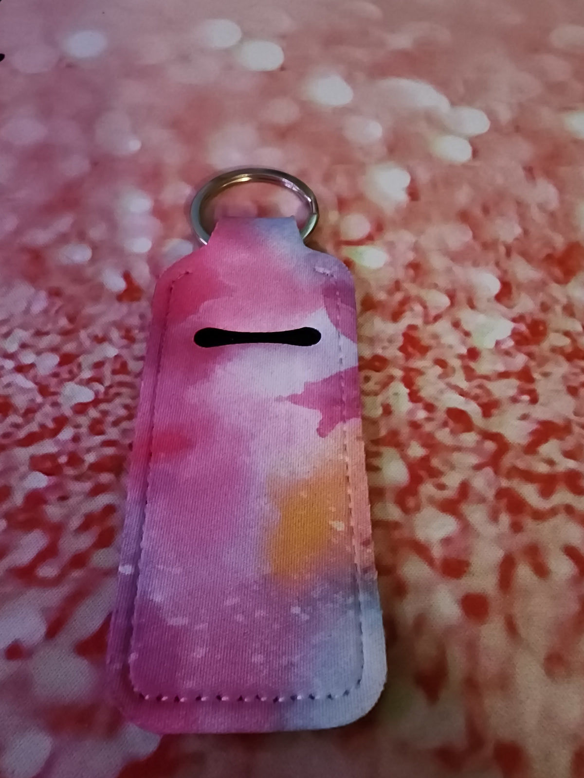 Pink water color chapstick holder