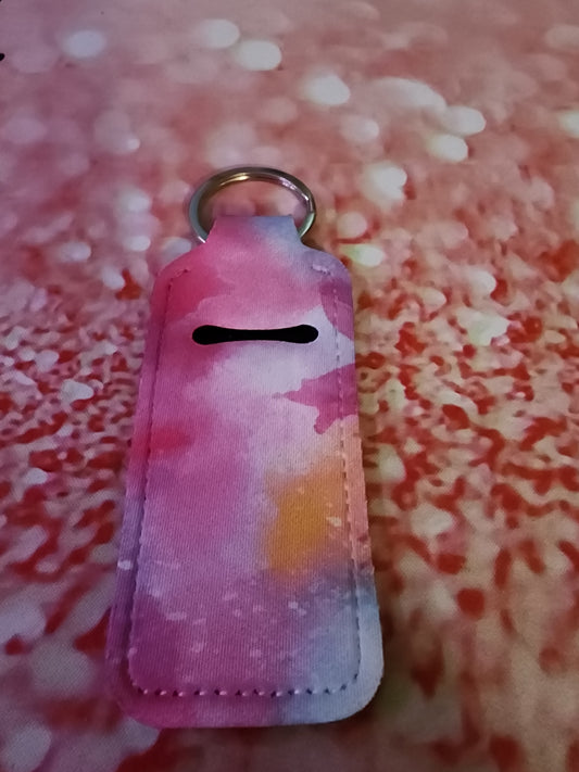 Pink water color chapstick holder