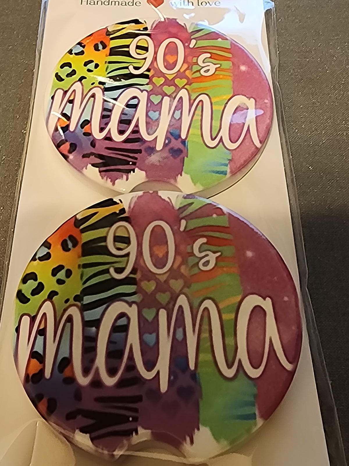 Nineties mama's ceramic car coasters