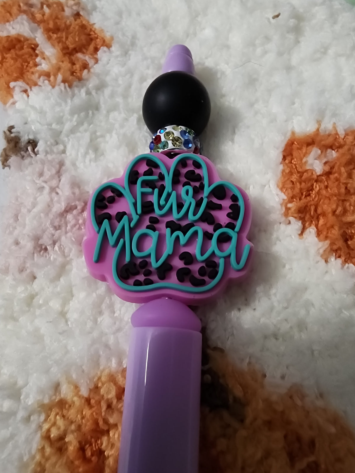 Cheetah print fur mama pen