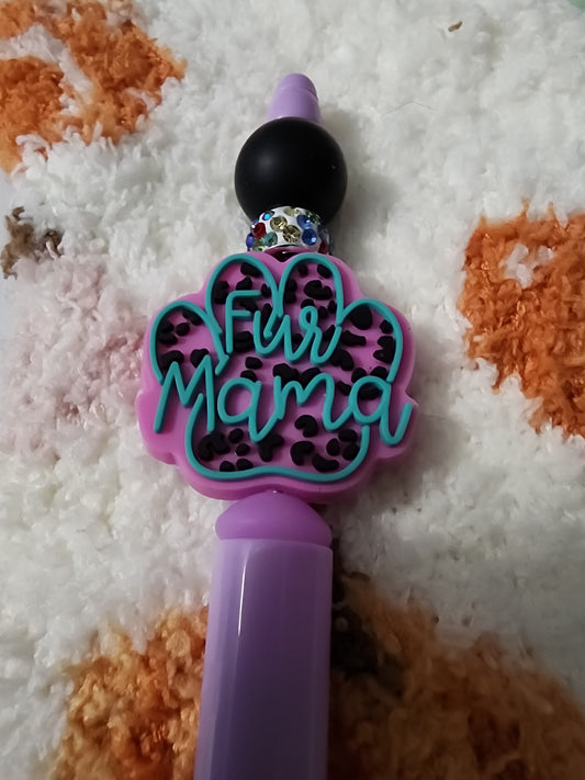 Cheetah print fur mama pen