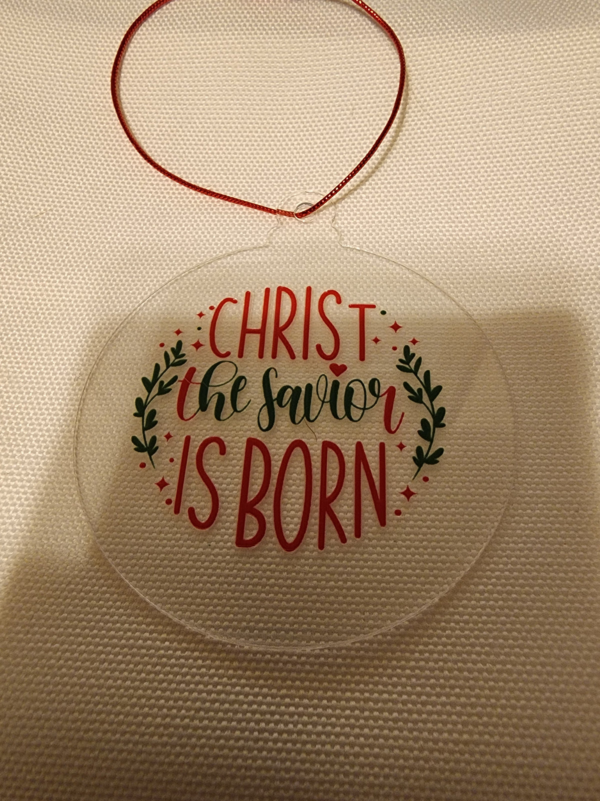 Christmas the savior is born ornament