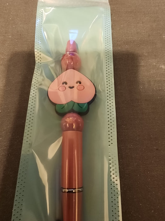 Pink pen with a cute turnip
