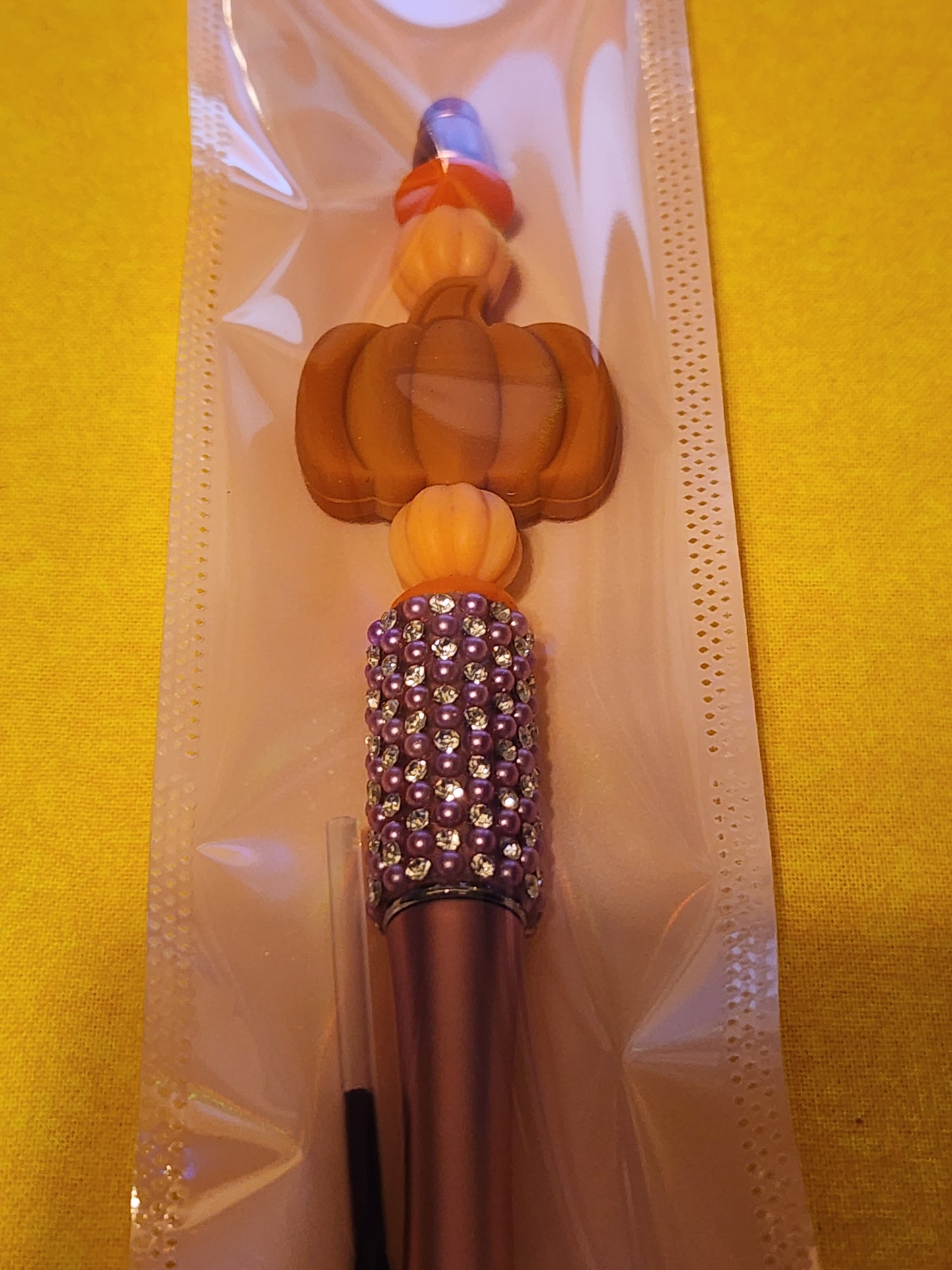 Sparkly pumpkin pen