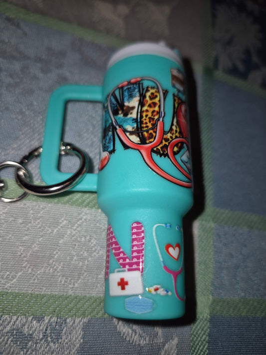 Teal nurse chapstick holder