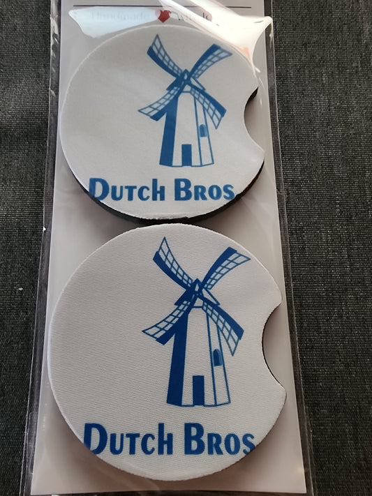Dutch brothers car coasters