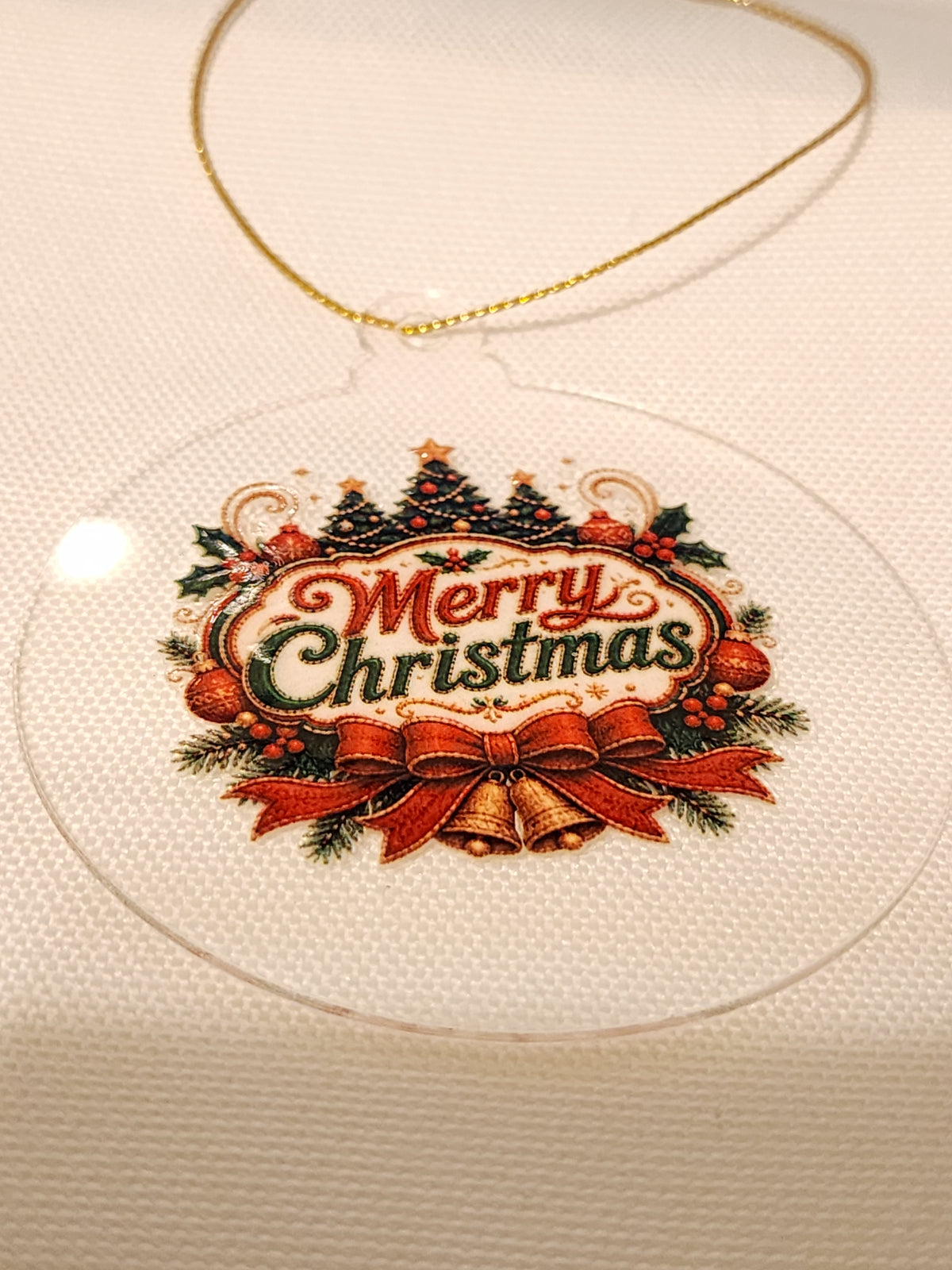 Merry Christmas wreath ornament