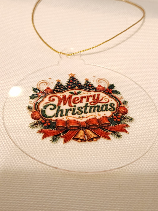 Merry Christmas wreath ornament