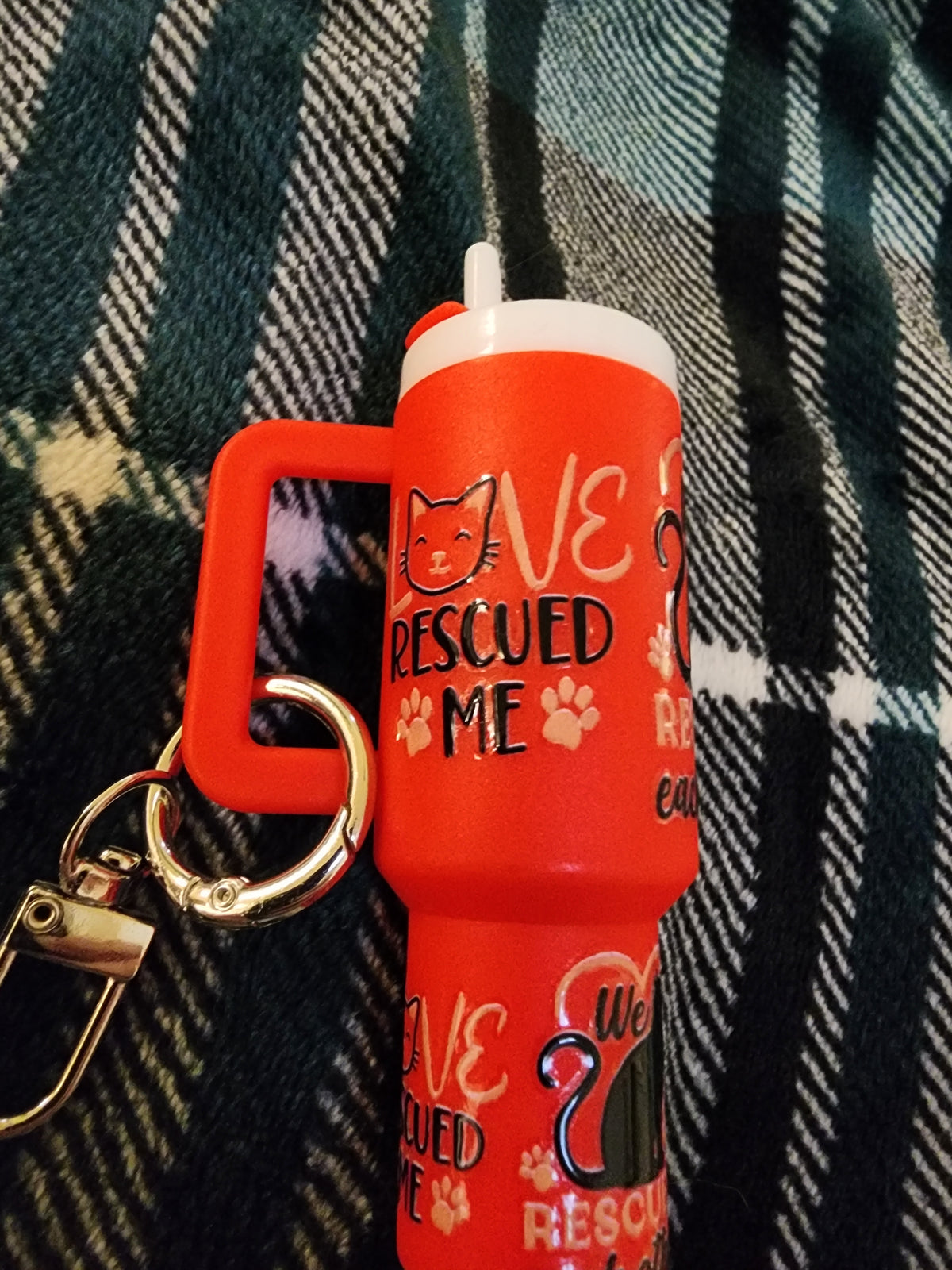 Red rescue cat 🐈 chapstick holder