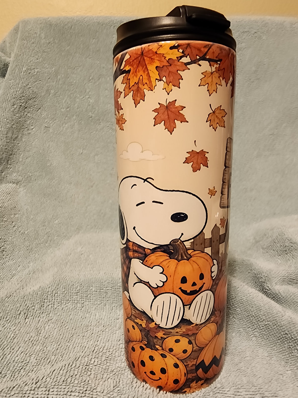 Happy Fall Snoopy tumbler