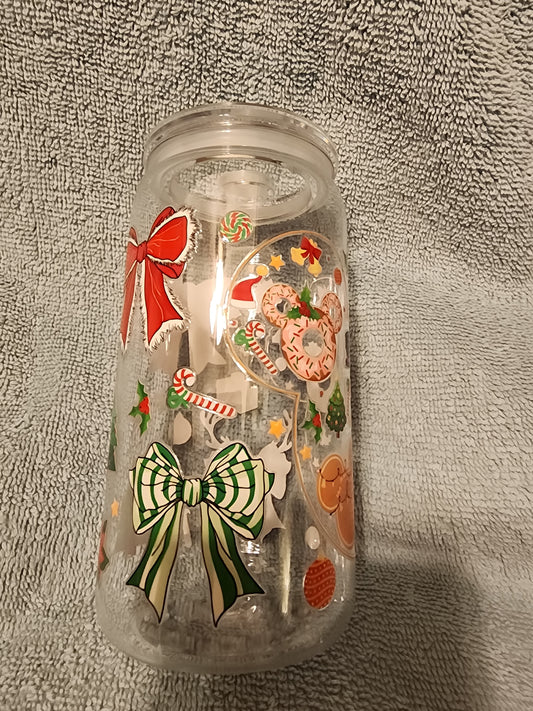 Holiday bows tumbler