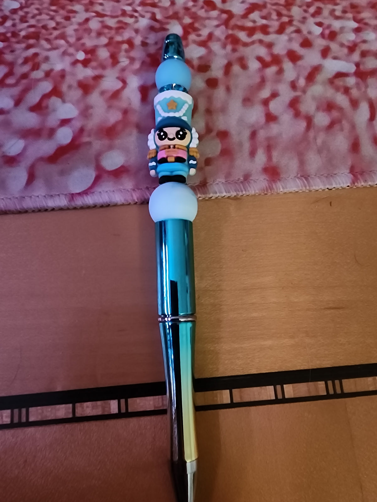 Nutcracker on a blue ombre pen