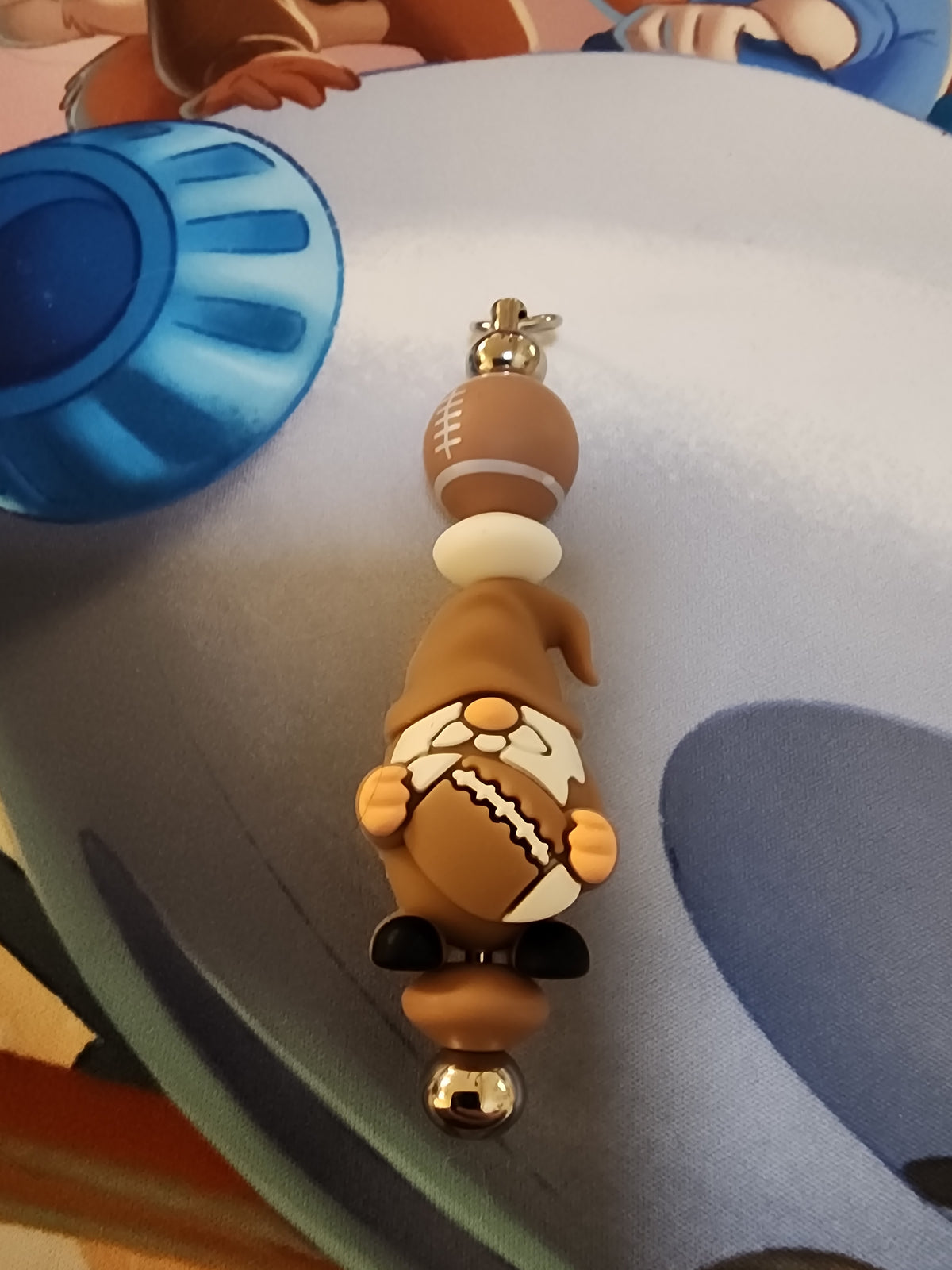 Football gnome keychain