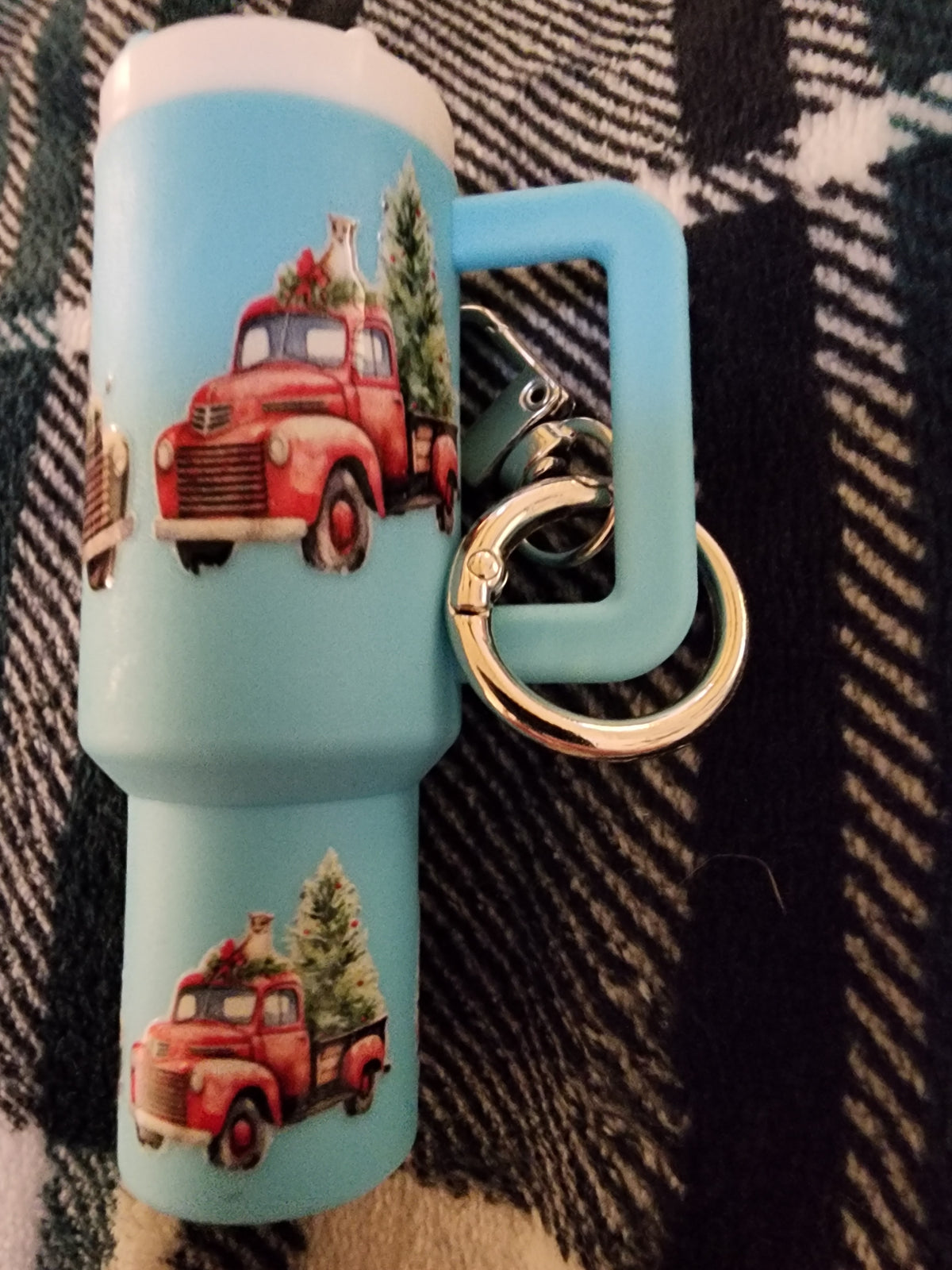 Light blue holiday truck 🚚 chapstick holder