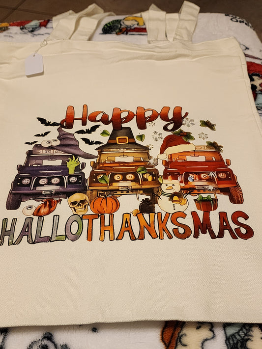Hallothanksmas trucks tote