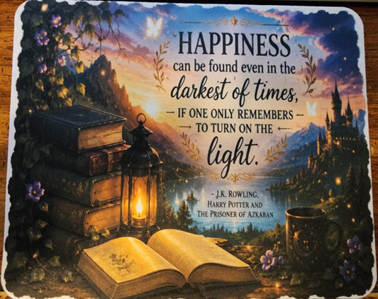 Book quote mouse pad