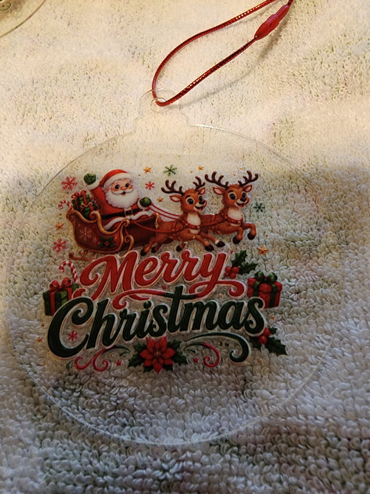 Santa's sleigh ornament