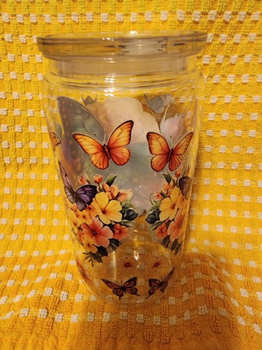 Heart ❤️ butterfly 🦋 16 ounce tumbler