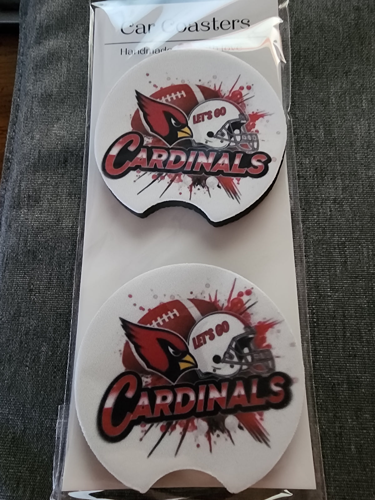 Cardinals car coasters