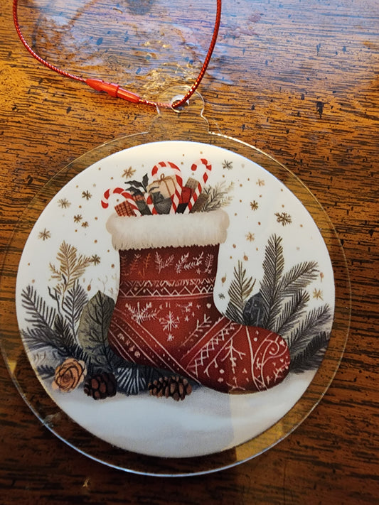 Christmas stocking ornament