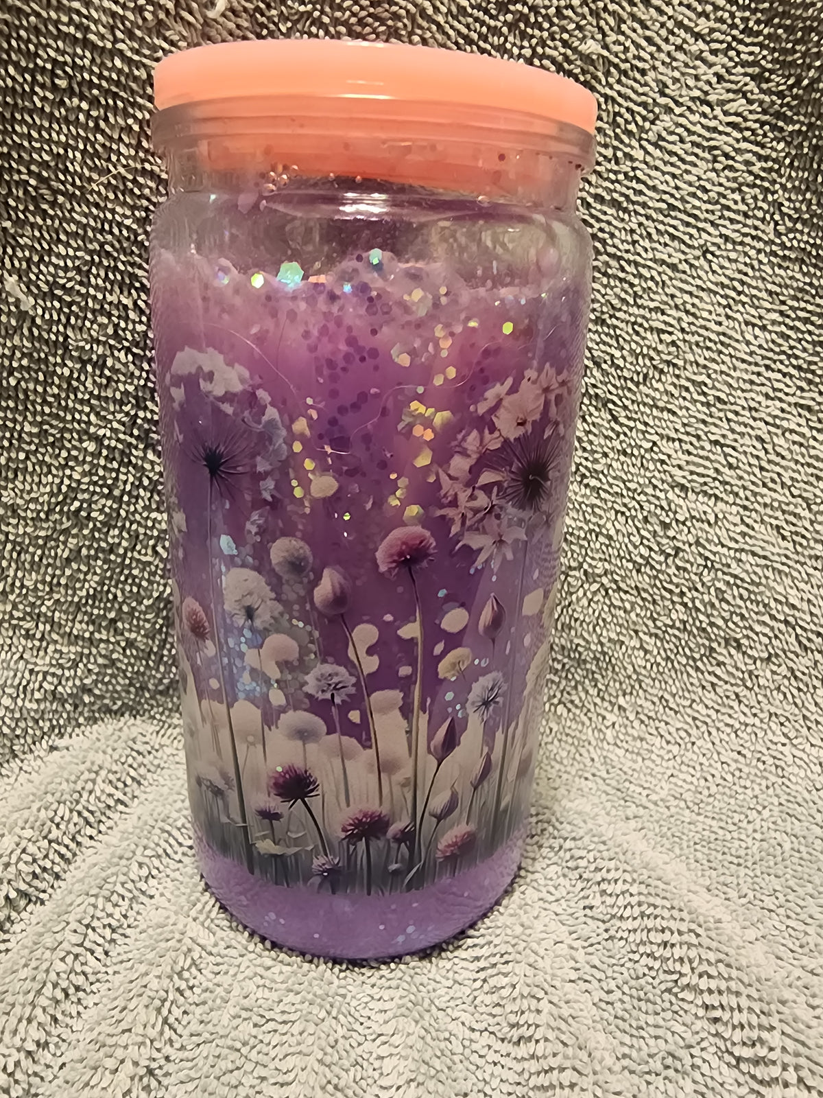 Purple lava globe with flowers 💐