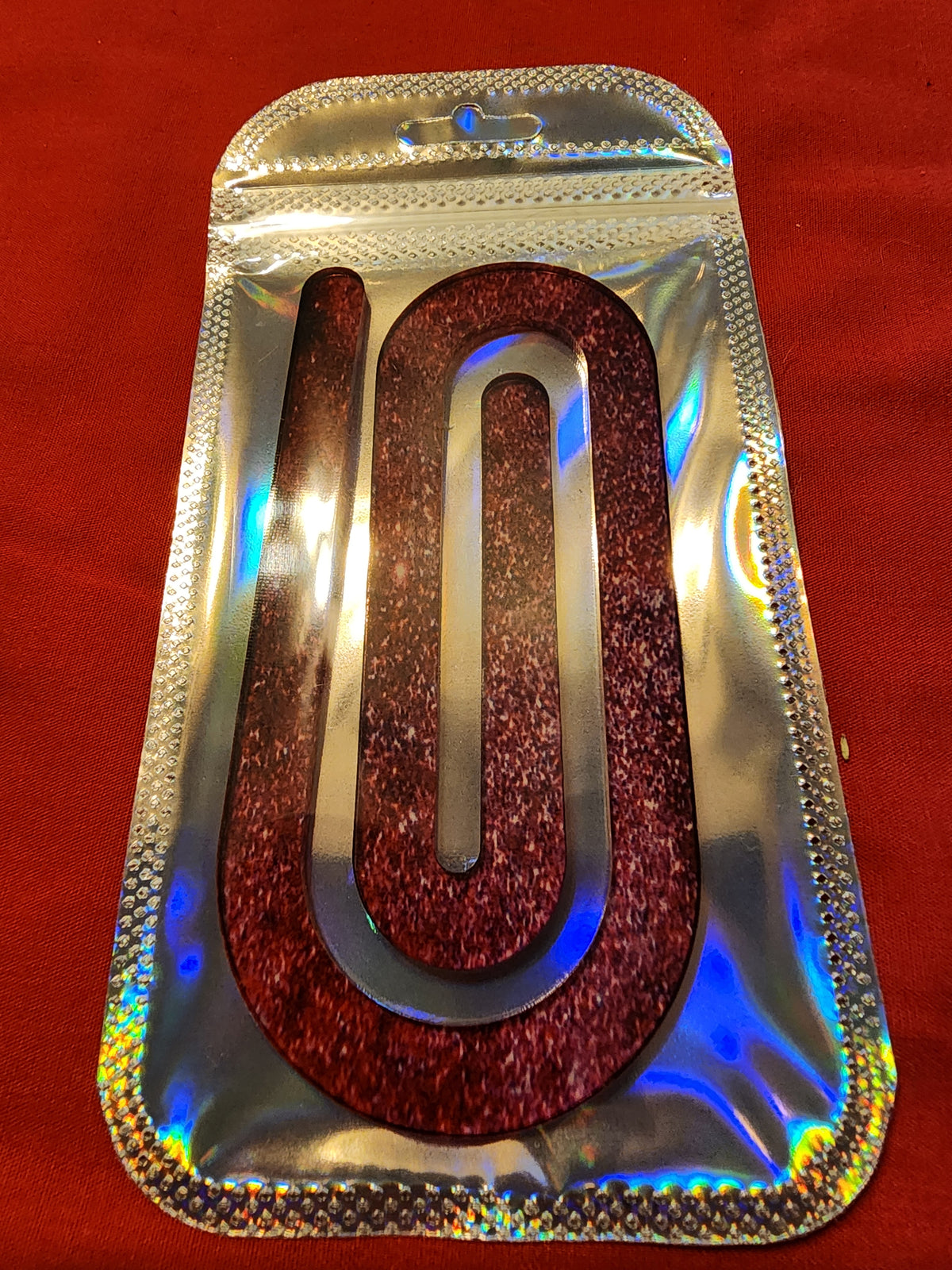 Burgundy galaxy giant paper clip