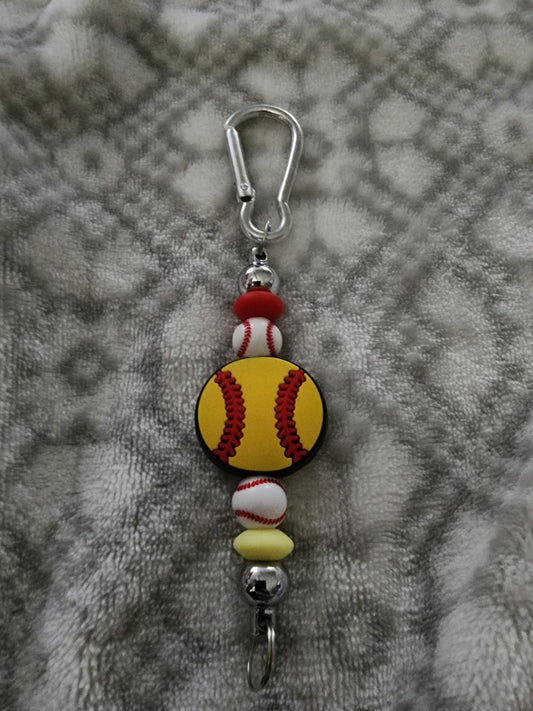 Softball keychain