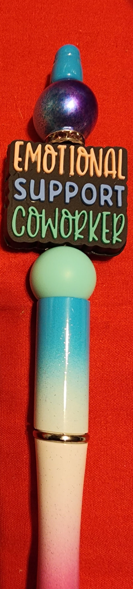 Blue ombre emotional support coworker pen