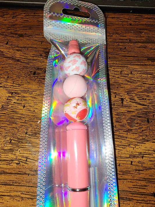 Pink strawberry 🍓 pen