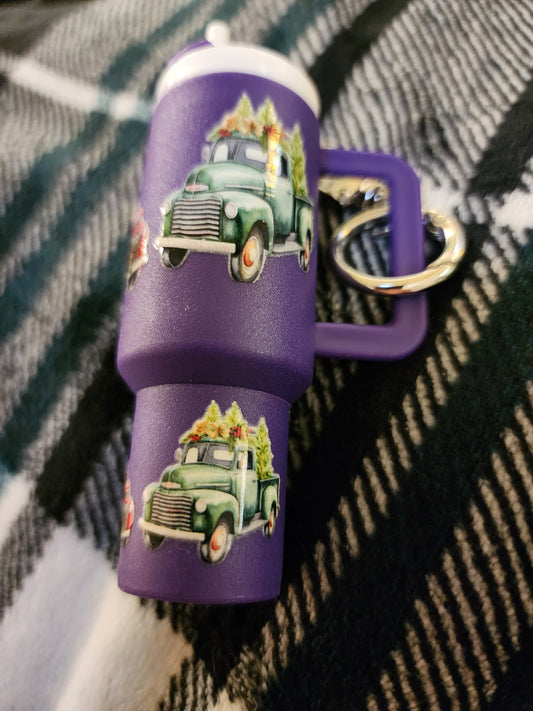 Purple Christmas 🎄 truck 🚚 chapstick holder