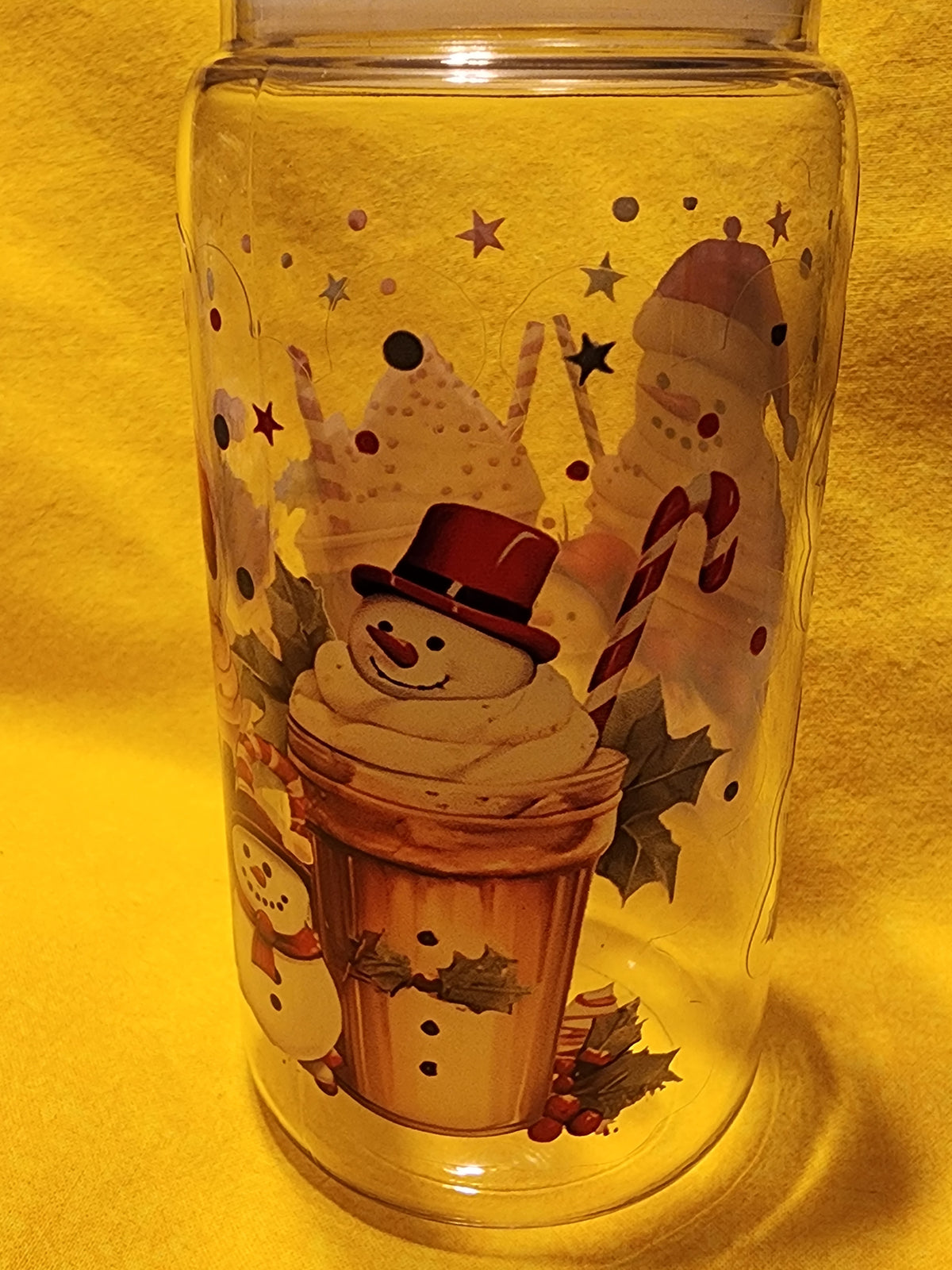 Hot cocoa snowman 16 ounce cup