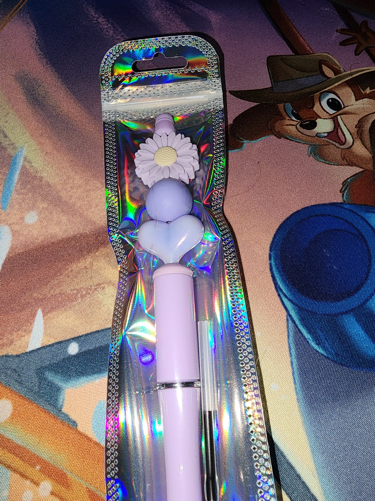 Purple daisy pen