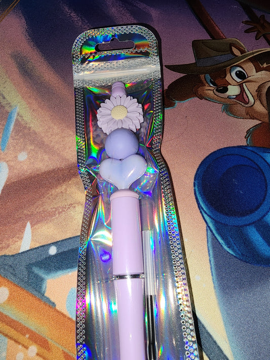 Purple daisy pen