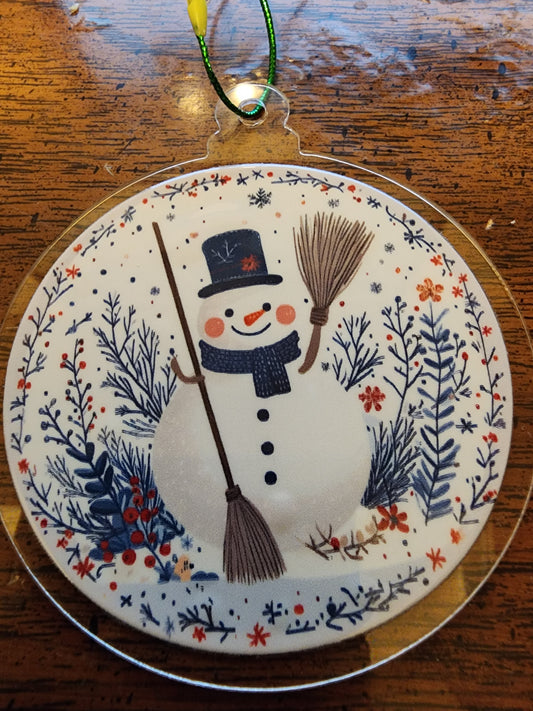 Silly snow man ☃️ ornament