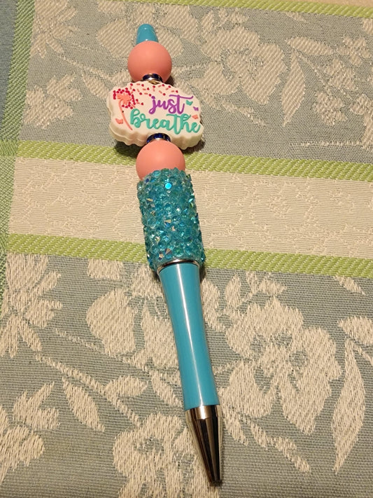 Just breathe blue pen
