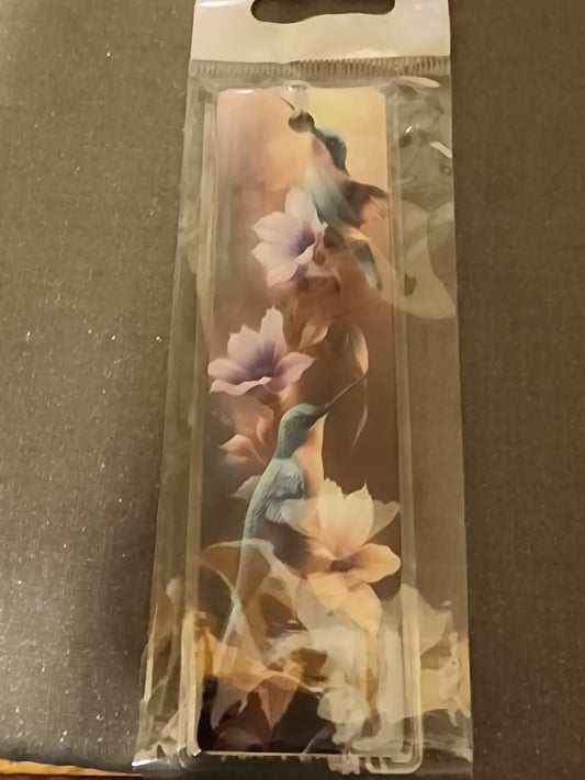 Hummingbird and flowers