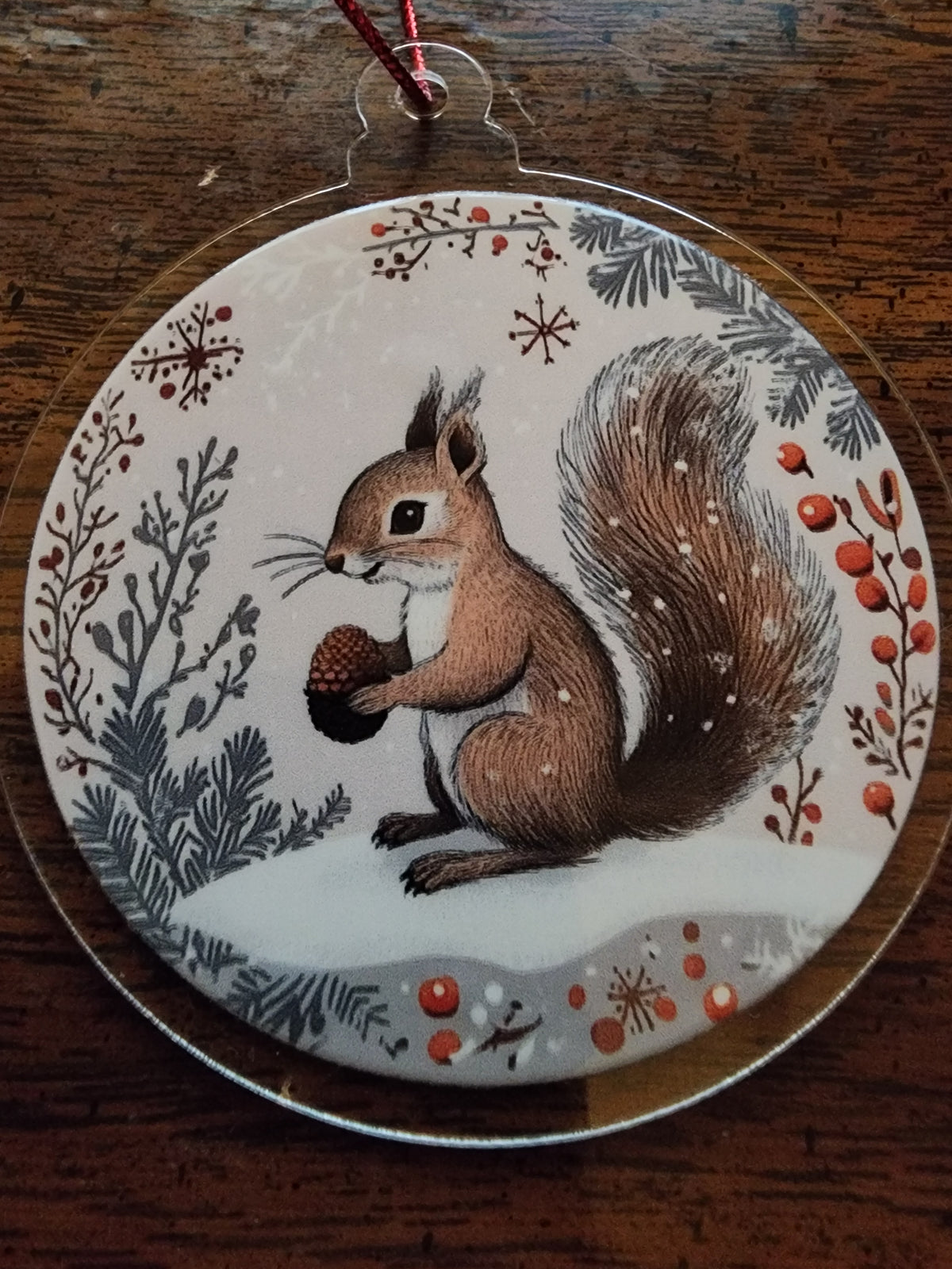 Winter Squirrel ornament