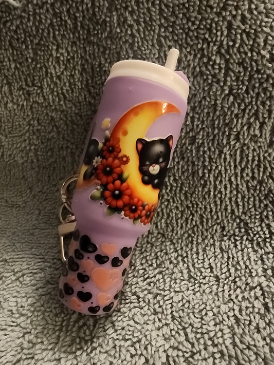 Kitten sleeping on the moon 🌙 chapstick holder