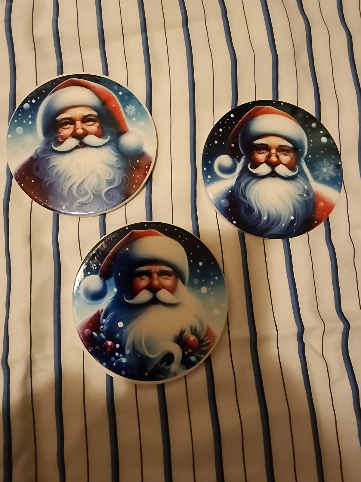 Old fashion Santa 🎅 Claus ceramic coasters