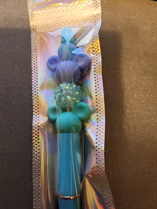 Blue and purple mouse heads pen