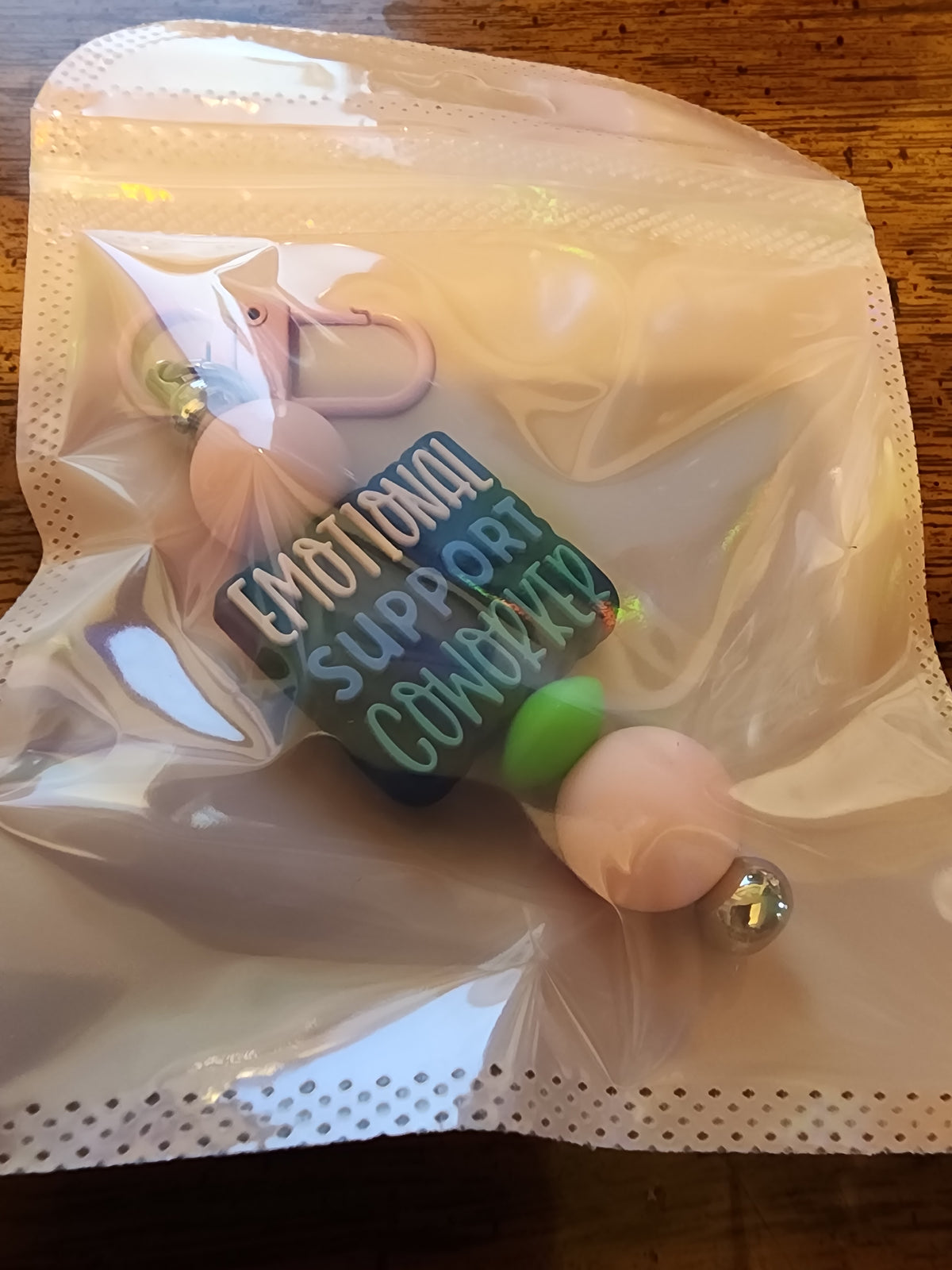 Emotional support coworker keychain