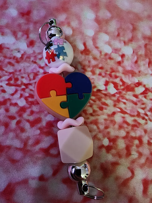 Autism heart ❤️ keychain