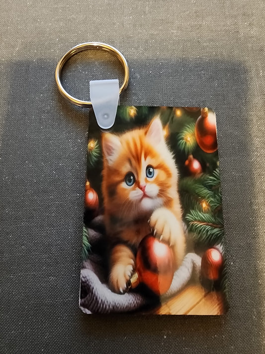 Orange tabby Christmas cat 🐈