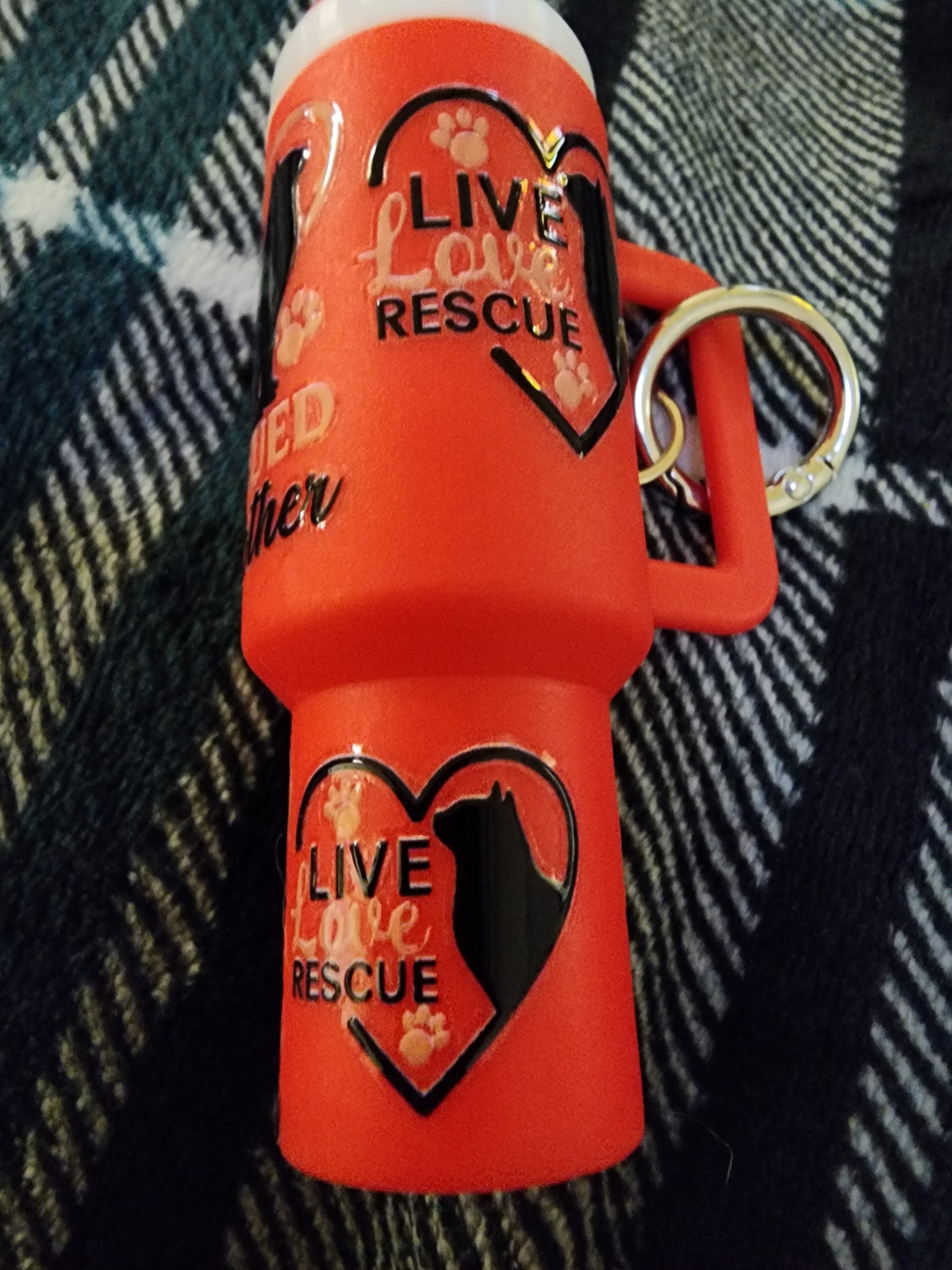 Red rescue cat 🐈 chapstick holder