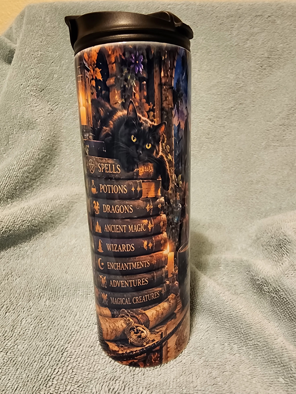 Book spells and adventure tumbler