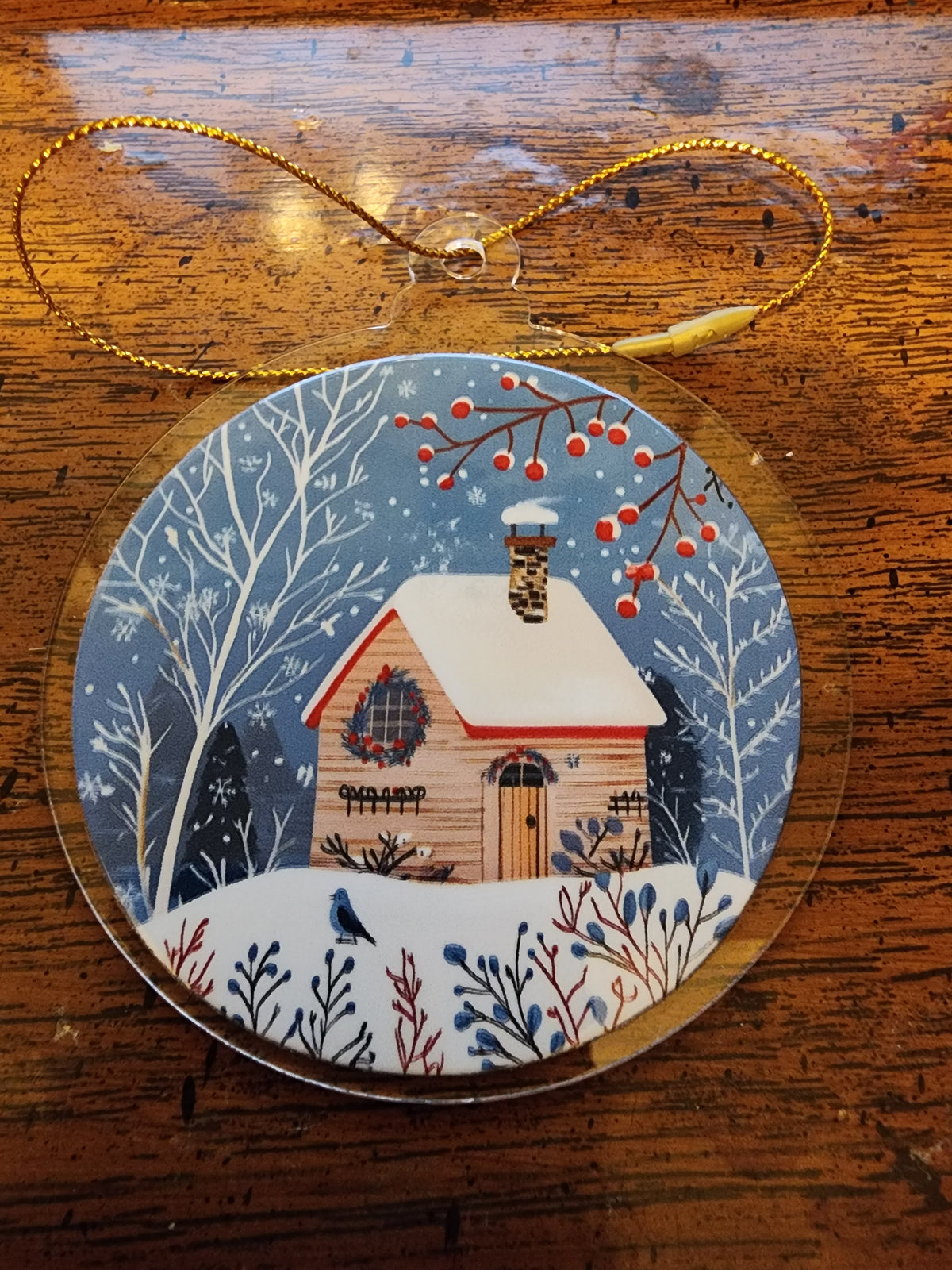 Snow ❄️ cabin ornament