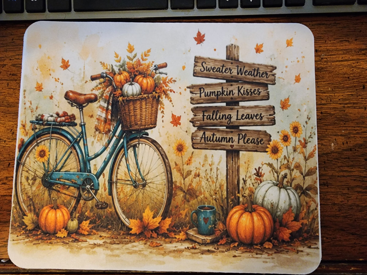 Fall scene mouse pad