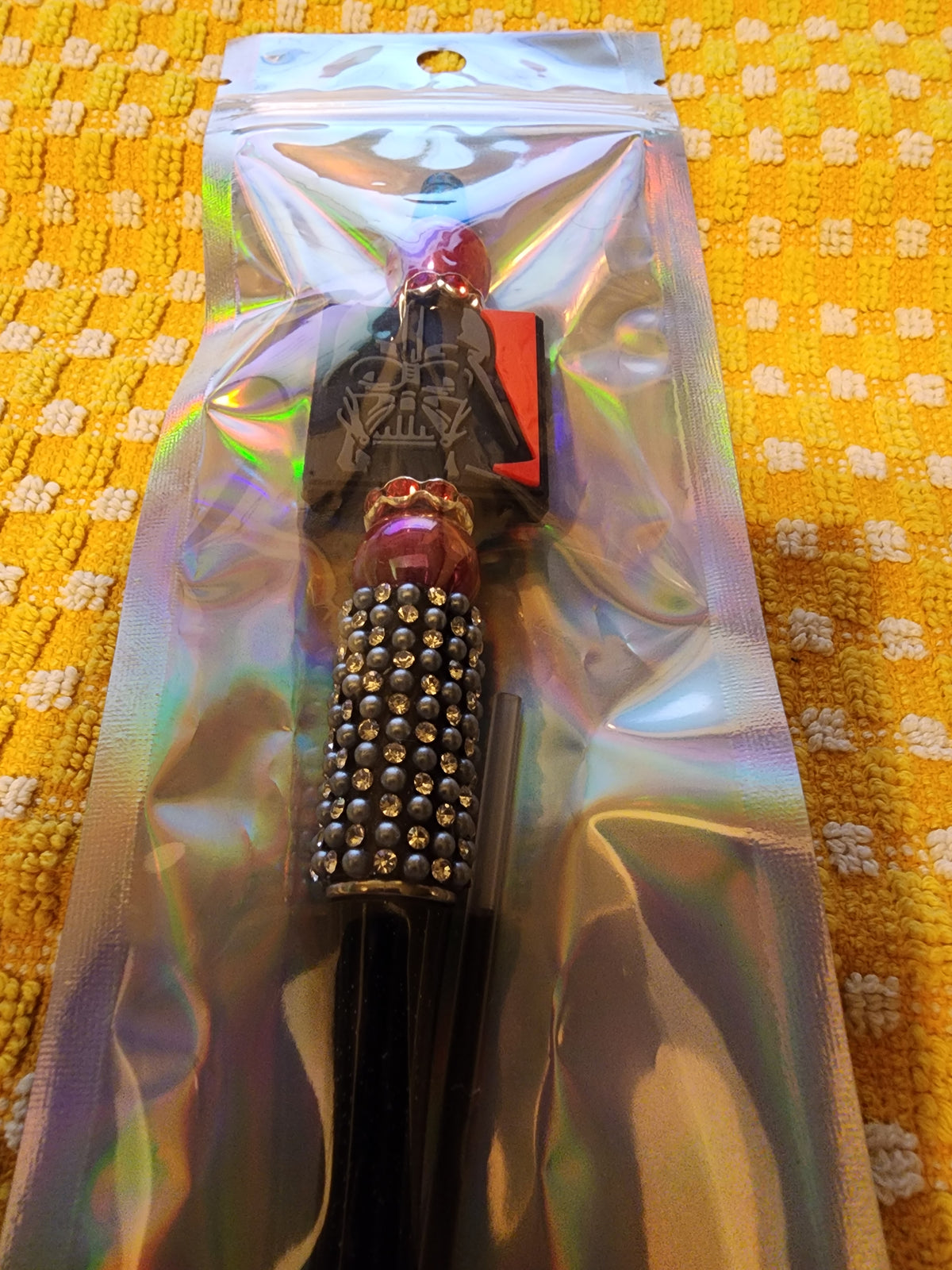 DV black and red sparkly pen